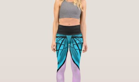 Blue Butterfly Yoga Pants Leggings