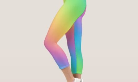 Bright Rainbow Capri Leggings