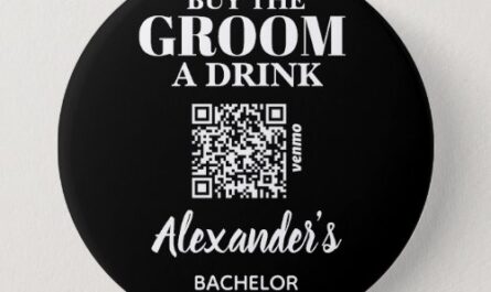 Buy the Groom A Drink Bachelor Party QR Code Button