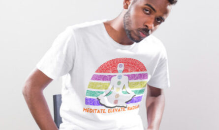 Chakra Meditation Yoga Rainbow Sunset T-Shirt