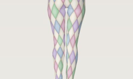 Colorful Harlequin Diamond Check Pattern Leggings