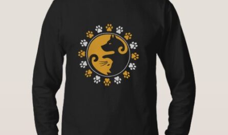 Dog Cat Lover Yin Yang Pet Kitten Puppy Paw Gift T-Shirt