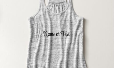 Gray Women's Bella+Canvas Flowy Racerback Tank Top