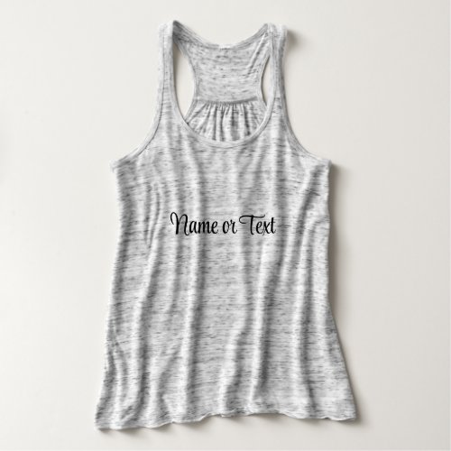 Gray Women's Bella+Canvas Flowy Racerback Tank Top
