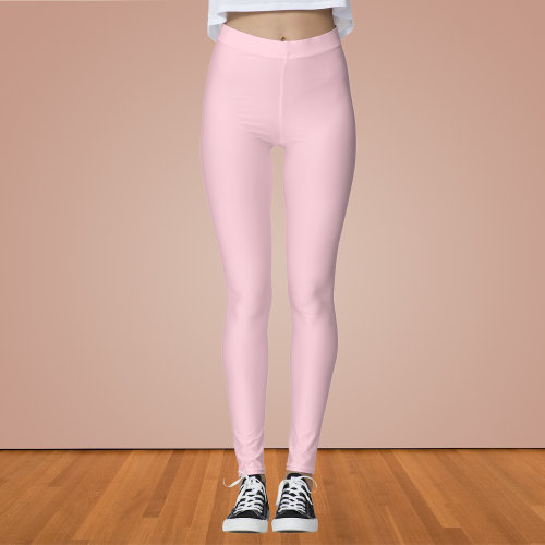 Millennial Pink Solid Color  Leggings