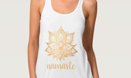 Namaste Gold Lotus Flower Yoga Tank Top