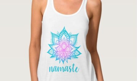 Namaste Pastel Vibes Lotus Flower Yoga Tank Top