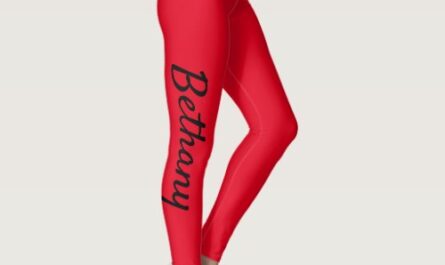 Red Personalized Custom XS (0-2) to XL (16) Leggings