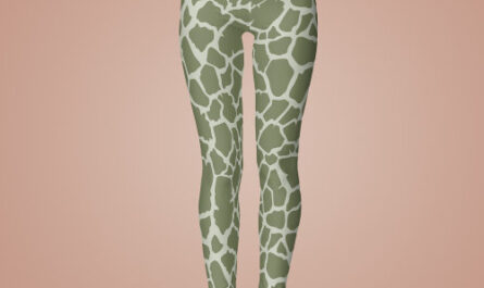 Sage Green Giraffe Print Leggings