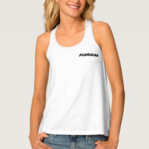 Sporty monogram workout running yoga cute white tank top