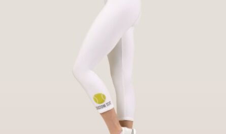 Tennis Balls, All White Club Tennis Custom Text Capri Leggings