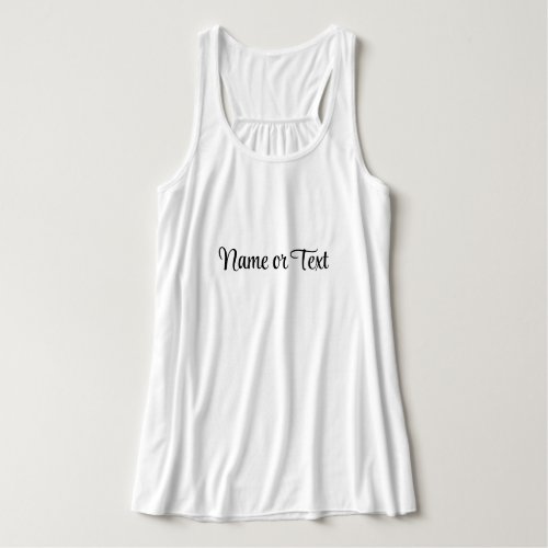 White Women's Bella+Canvas Flowy Racerback Tank Top