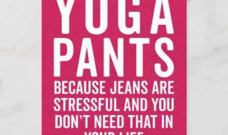 Yoga Pants Stressful Funny Quote Postcard