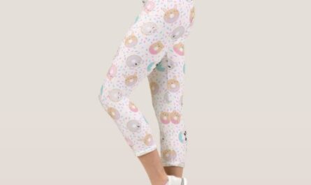 animal donuts and sprinkles cute capri leggings