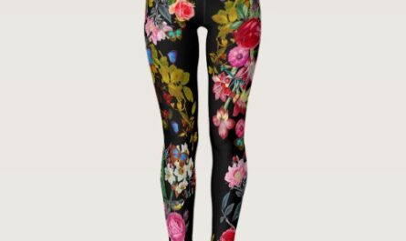 Black Vintage Rose Garden Leggings