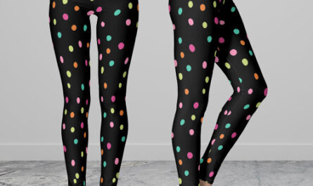 Colorful confetti sprinkles polka dot rainbow pop leggings