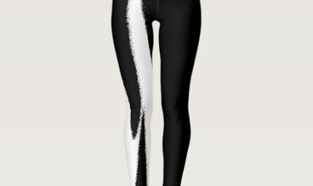 Funky Abstract Art Black White Leggings
