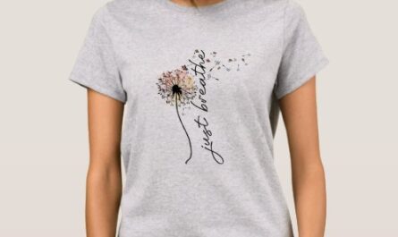 Just Breathe Dandelion Butterfly Inspiration Yoga T-Shirt