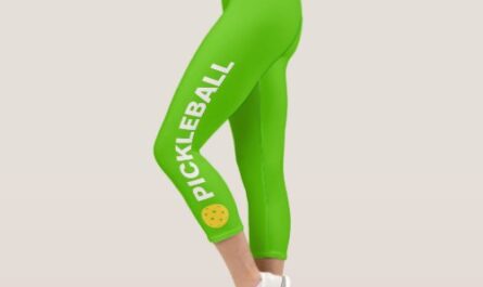 Pickleball Player Custom High Waisted Neon Green Capri Leggings