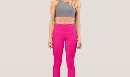 Solid Neon Pink High Waisted Yoga Capris