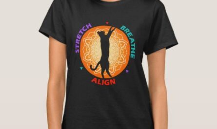 Stretch Breathe Align Cat Silhouette T-Shirt