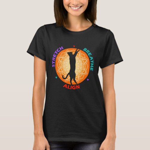 Stretch Breathe Align Cat Silhouette T-Shirt