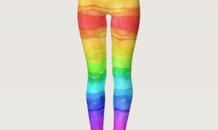 Watercolor rainbow yoga pants leggins