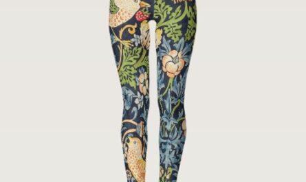 William Morris Strawberry Thief Floral Pattern Leggings