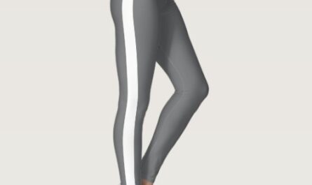 Beautiful Gray White Stripe Leggings