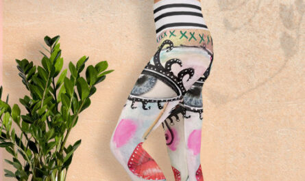 Colorful Abstract Neon Pink Black White Grunge Art Capri Leggings