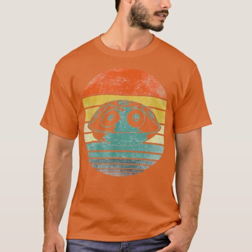 Handpan Hang Drum Musik Yoga Relax Sunset Retro T-Shirt