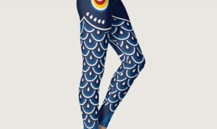 Japanese Fish Koinobori Patterned Leggings