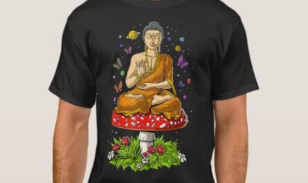 Mushroom Buddha Zen Yoga Meditation Psychedelic Hi T-Shirt