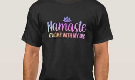 Namaste At Home With My Dog Vintage Dog Lover Owne T-Shirt