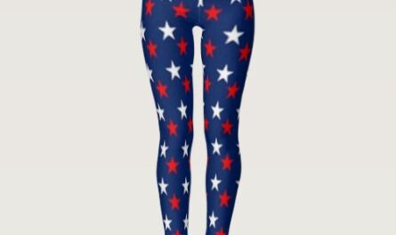 RED, WHITE & BLUE!  Patriotic Stars Pattern Leggings