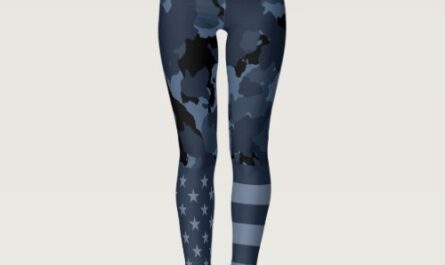 USA Flag Military Night Camo Leggings