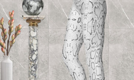 White Anaconda Snakeskin Leggings