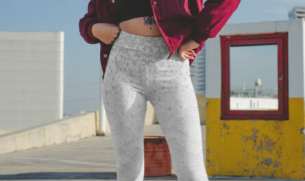 White Lace Look Wedding Diamond Confetti Leggings