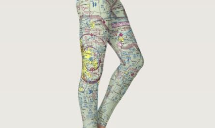 Yoga Pants/Leggings aviation map print Leggings