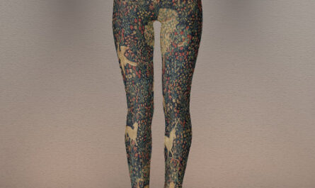 Allegorical Millefleurs Tapestry with Animals Leggings