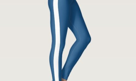 Beautiful Blue White Stripe Leggings