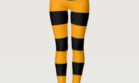 Bee Yellow and Black Striped Leggings