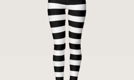 Black & White Stripes Halloween Costume Leggings