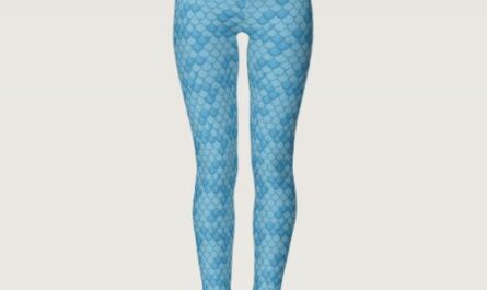 Blue Scale Mermaid Leggings Yoga Pants