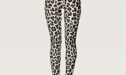 Brown Khaki Leopard Print Leggings & Yoga Pants