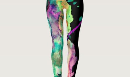 Colorful, Crazy, Trendy, Bold Abstract Watercolor Leggings