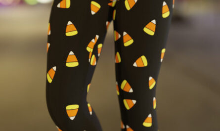 Cute Halloween Candy Corn Leggings