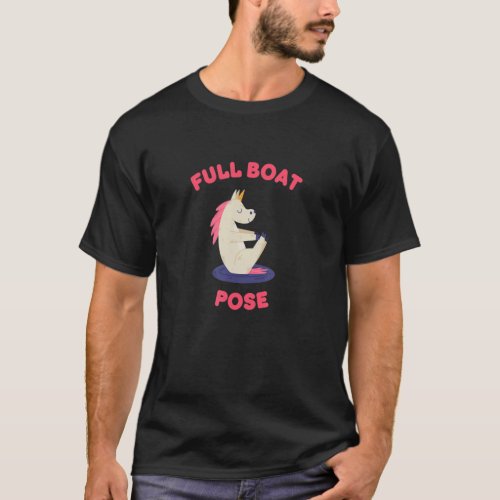 Full Boat Pose Paripurna Navasana Yoga  French Yog T-Shirt
