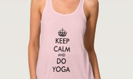 Keep calm and do yoga pink tank top for women