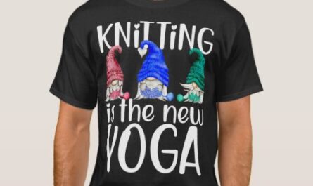Knitting Is The New Yoga Gnomes Knitting Funny  T-Shirt